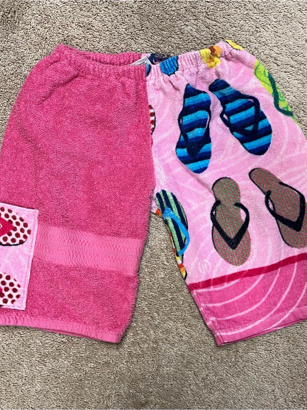 Kiki Nation Flip Flops Swim Towel Shorts Kids Size Medium